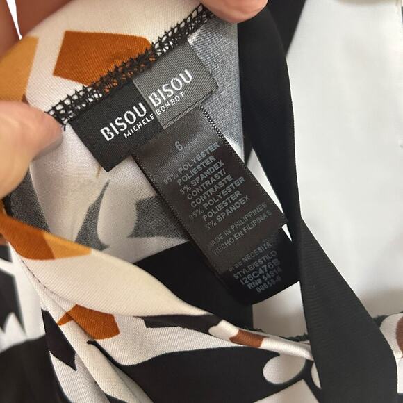 Vintage Bisou Bisou Michele Bohbot Y2K 90s Halter Maxi Dress Size 6 - Picture 4 of 6